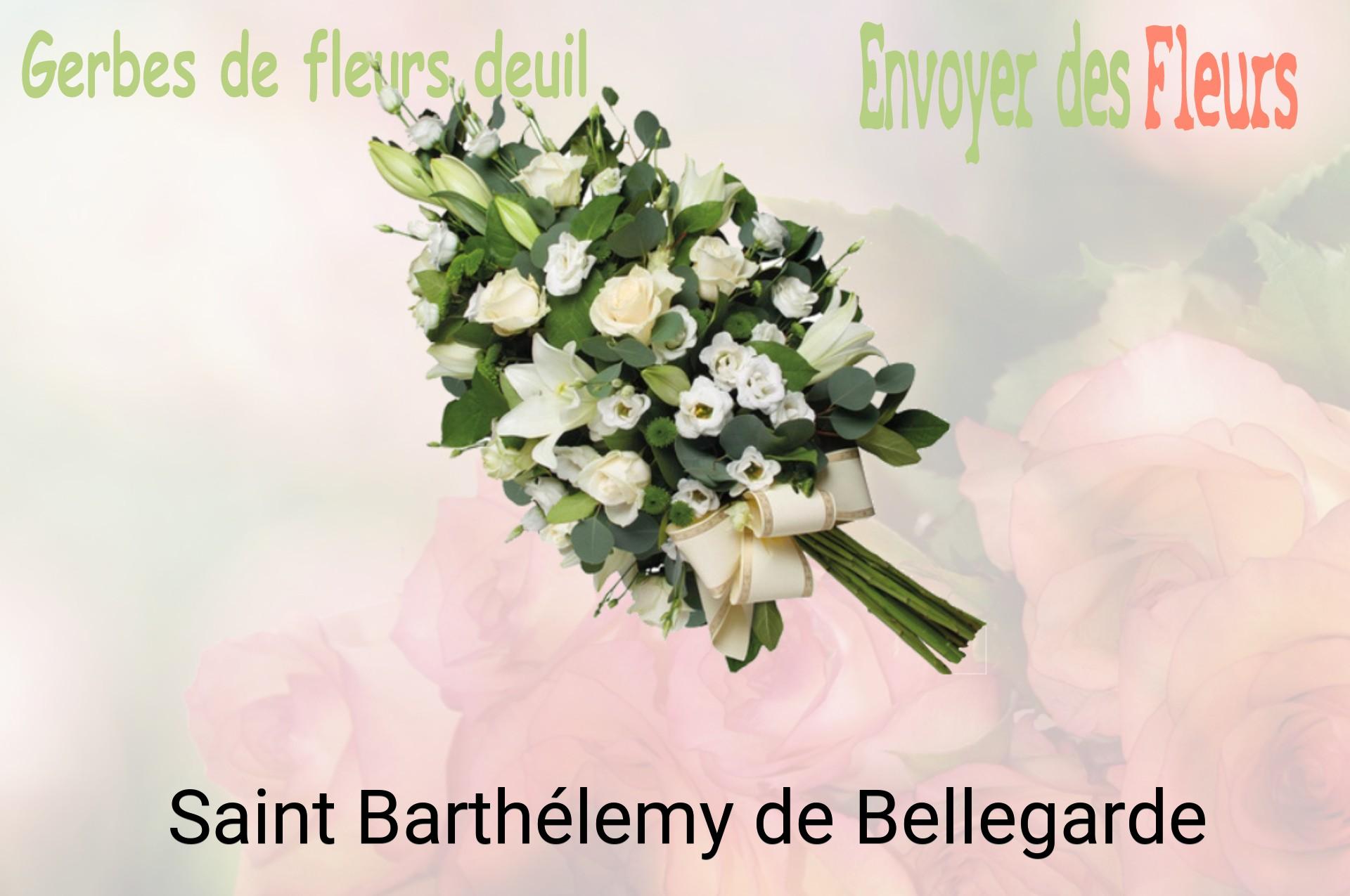 Gerbe de fleurs de deuil livrée à Saint-Barthélemy-de-Bellegarde